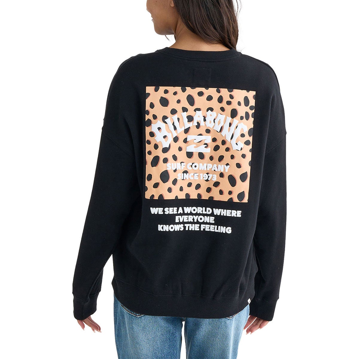 ビラボン BILLABONG SQUARE LOGO BOY FIT CREW スウェットトレーナーウィメンズ BF014004 側面