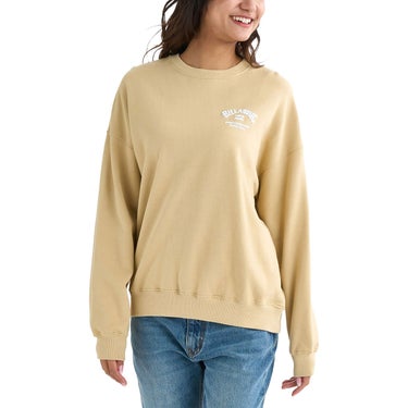 ビラボン BILLABONG SQUARE LOGO BOY FIT CREW スウェットトレーナーウィメンズ BF014004 ロゴ ディテール