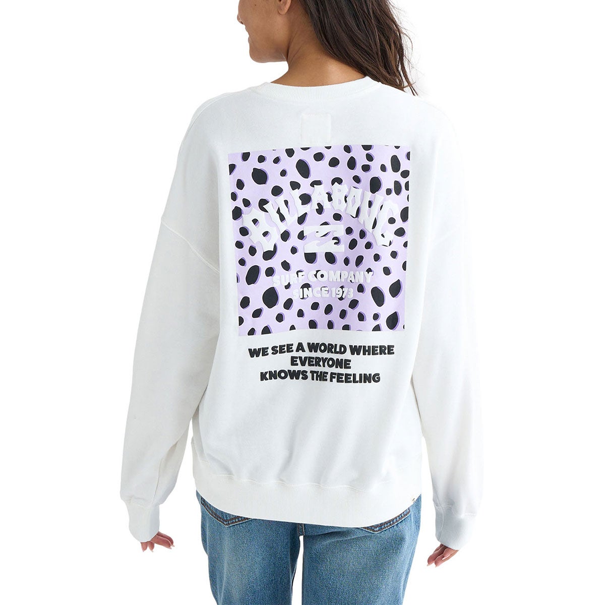 ビラボン BILLABONG SQUARE LOGO BOY FIT CREW スウェットトレーナーウィメンズ BF014004 商品ディテール