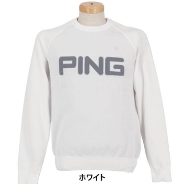 ピン PING　メンズ 軽量 ビッグロゴ 長袖 クルーネック ニット プルオーバー 621-3270803 詳細8