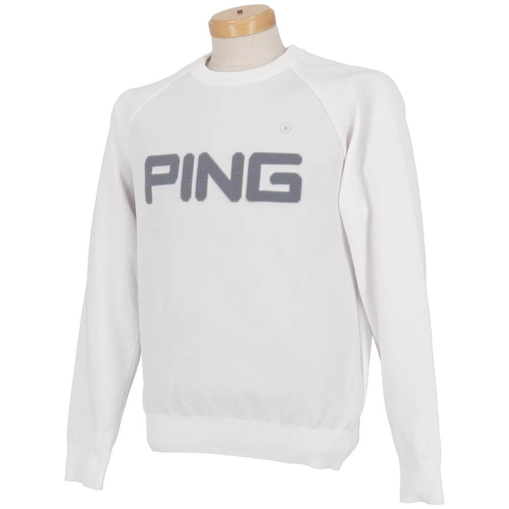ピン PING　メンズ 軽量 ビッグロゴ 長袖 クルーネック ニット プルオーバー 621-3270803 詳細10