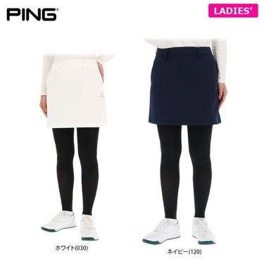 ピン PING レディース 裏起毛 ストレッチ スカート 622-3234010 2023年モデル 商品外観 正面
