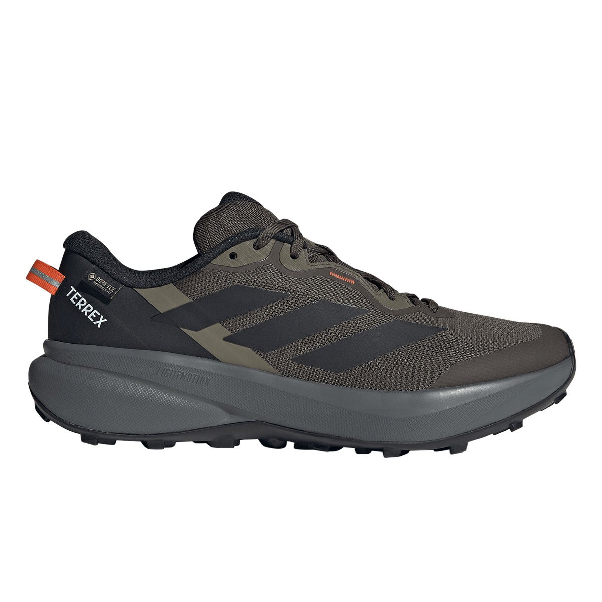アディダス adidas Terrex トレースファインダー プラス GORE-TEX トレイルランニング / Terrex Tracefinder Plus GORE-TEX Trail Running トレッキングシューズ カーキグリーン JQ1965 側面