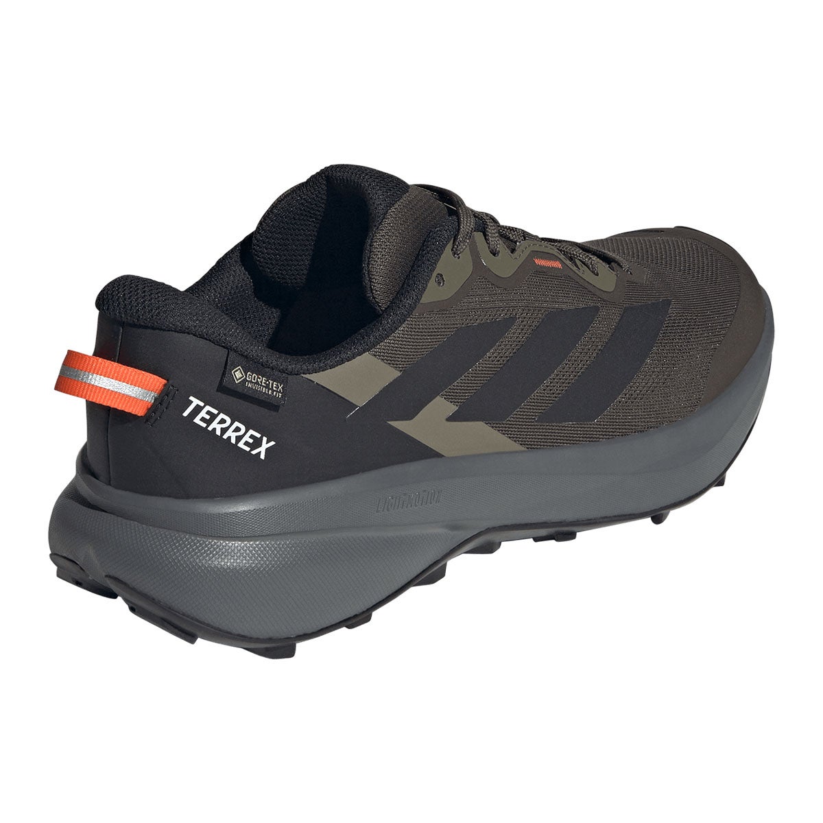 アディダス adidas Terrex トレースファインダー プラス GORE-TEX トレイルランニング / Terrex Tracefinder Plus GORE-TEX Trail Running トレッキングシューズ カーキグリーン JQ1965 正面