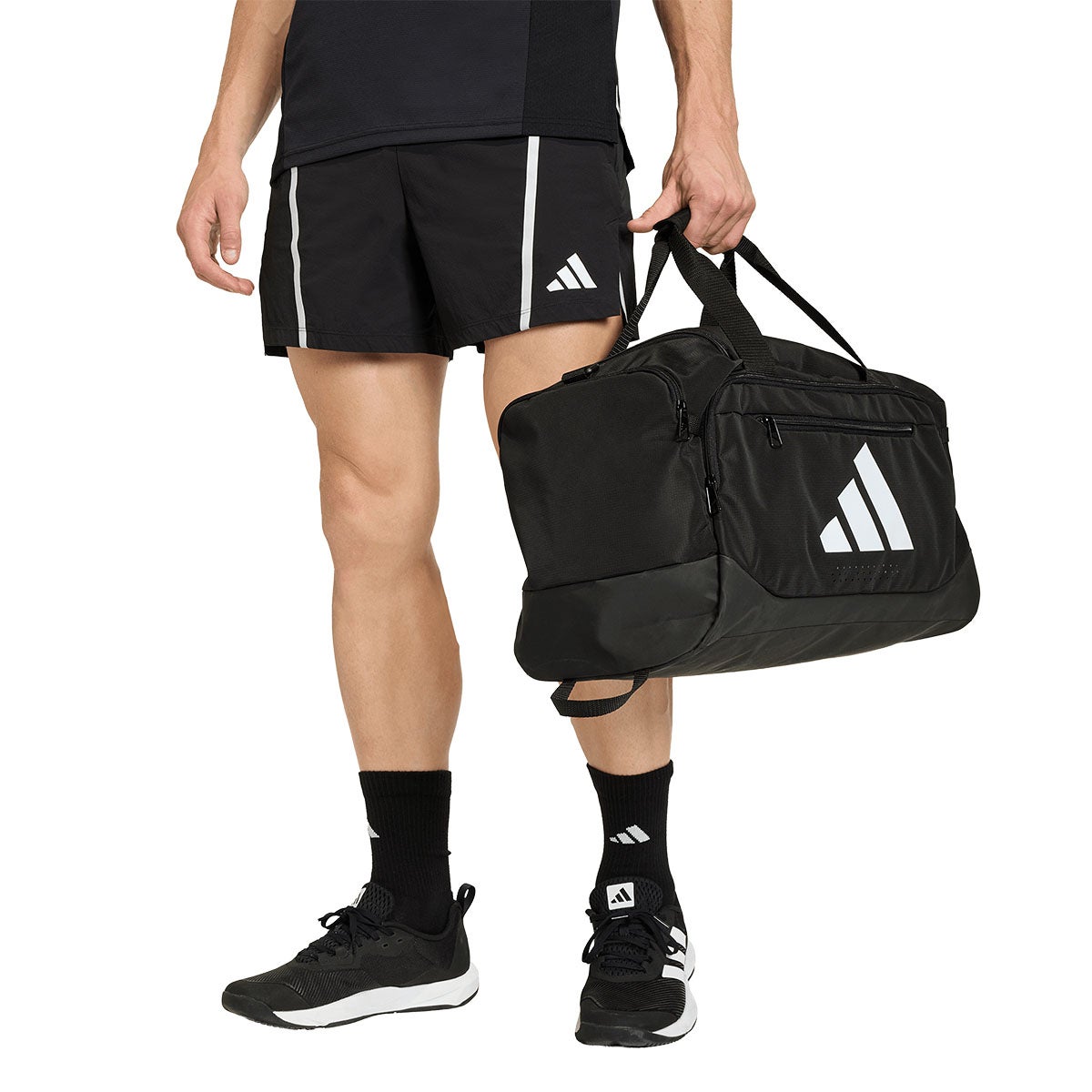 アディダス adidas トレーニング ディフェンダー ダッフル バッグ スモール ブラック QU524 JZ0608 背面パネル ディテール
