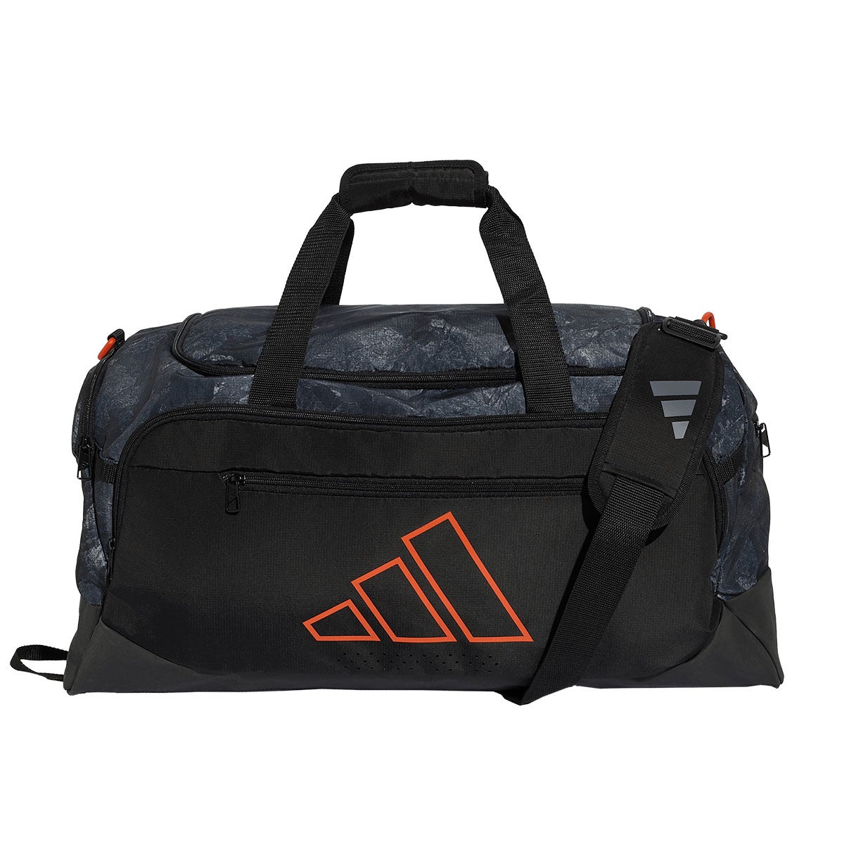 アディダス adidas トレーニング ディフェンダー グラフィック ダッフルバッグ ミディアム ブラック KT0657 正面
