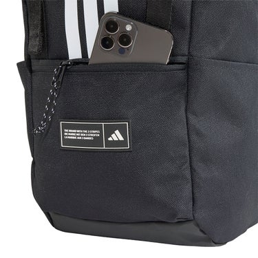 アディダス adidas スリーストライプス フラップ バックパック ブラック KG9575 収納イメージ