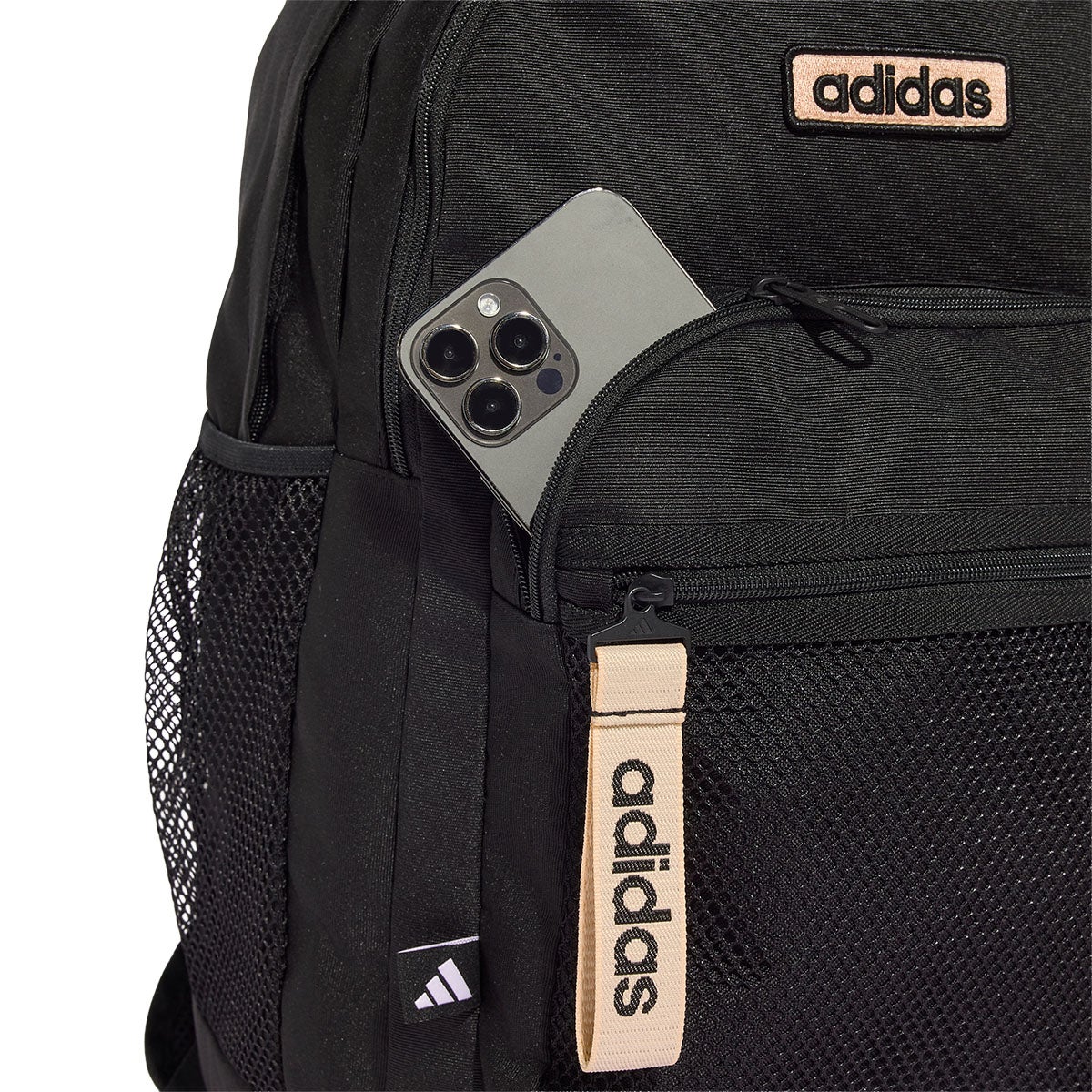 アディダス adidas バック トゥ スクール バックパック リニアロゴ ブラック MLY10 KV8303 ポケット ディテール
