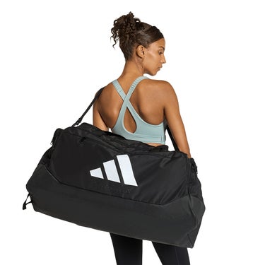 アディダス adidas トレーニング ディフェンダー ダッフル バッグ ラージ ブラック JZ0606 ストラップ ディテール