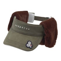 アンパスィ and per se　レディース ふわふわボアのイヤーマフ付き サンバイザー AFF8706 65 カーキ　2026年モデル
