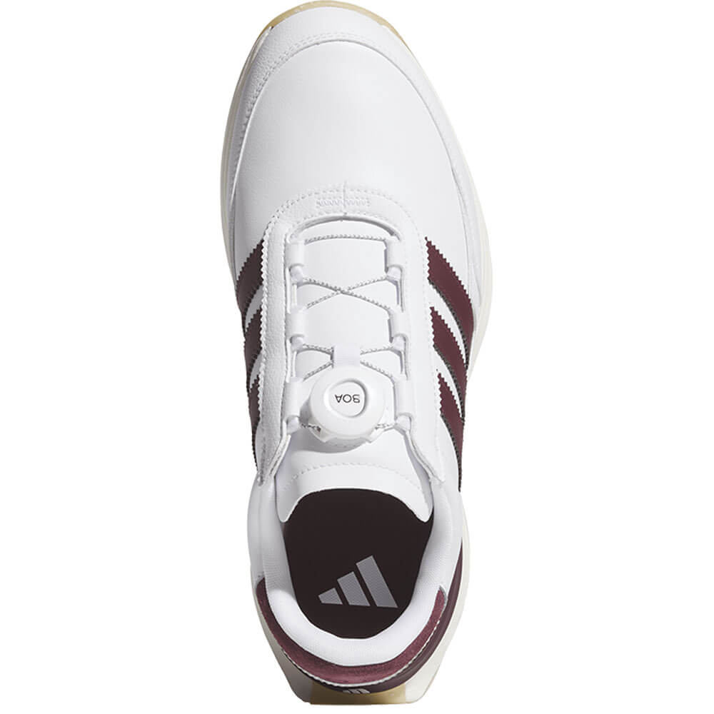 アディダス adidas　S2G BOA SL 26 ボア メンズ スパイクレス ゴルフシューズ OPJ92 KK2868 ホワイト/マルーン/ガム　2026年モデル 詳細2