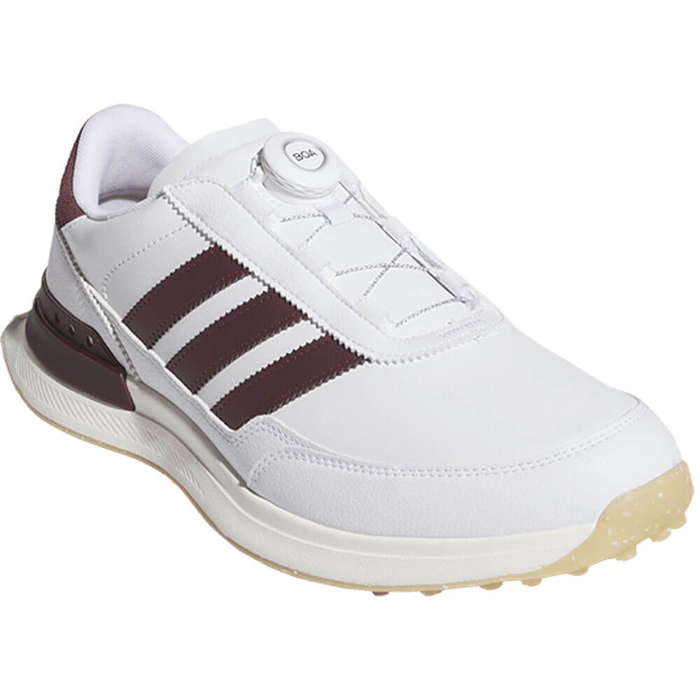 アディダス adidas　S2G BOA SL 26 ボア メンズ スパイクレス ゴルフシューズ OPJ92 KK2868 ホワイト/マルーン/ガム　2026年モデル 詳細5