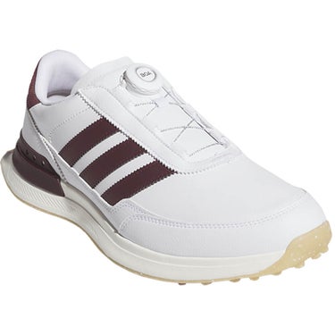 アディダス adidas　S2G BOA SL 26 ボア メンズ スパイクレス ゴルフシューズ OPJ92 KK2868 ホワイト/マルーン/ガム　2026年モデル 詳細5