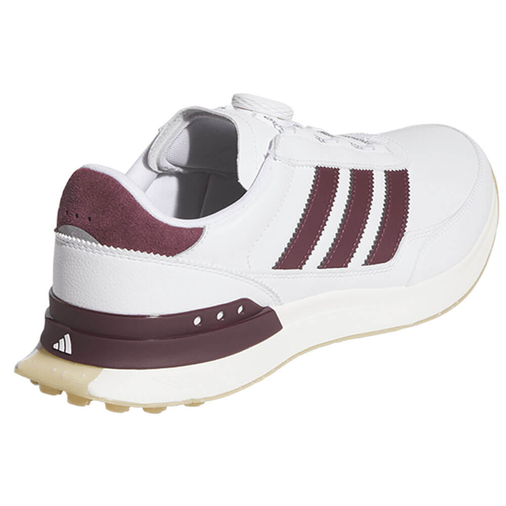 アディダス adidas　S2G BOA SL 26 ボア メンズ スパイクレス ゴルフシューズ OPJ92 KK2868 ホワイト/マルーン/ガム　2026年モデル 詳細6