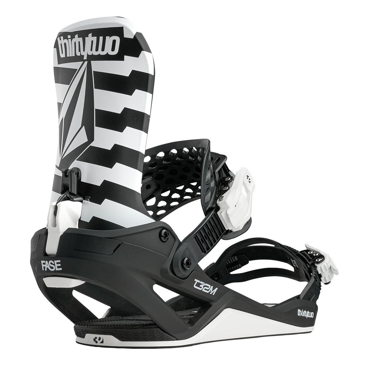 サーティーツー THIRTYTWO　T32M FASE サーティーツー フェイズ VOLCOM BLACK/WHITE　スノーボードビンディング 2026-2027 詳細1