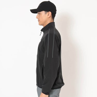 キャロウェイ Callaway メンズ 8WAYストレッチ 撥水 リップ 長袖 ブルゾン C26215100 ブラック 側面