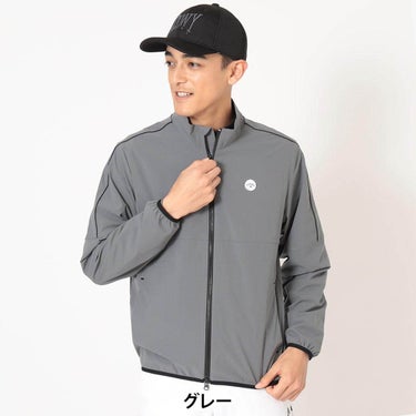 キャロウェイ Callaway メンズ 8WAYストレッチ 撥水 リップ 長袖 ブルゾン C26215100 グレー 正面
