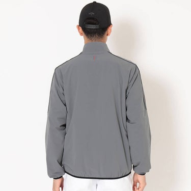キャロウェイ Callaway メンズ 8WAYストレッチ 撥水 リップ 長袖 ブルゾン C26215100 グレー 背面