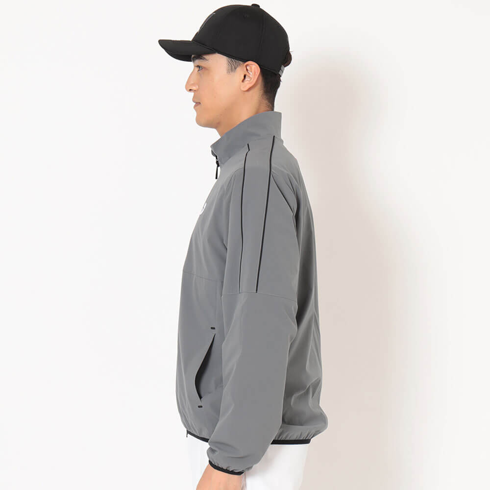 キャロウェイ Callaway メンズ 8WAYストレッチ 撥水 リップ 長袖 ブルゾン C26215100 グレー 側面