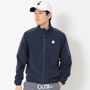 キャロウェイ Callaway メンズ 8WAYストレッチ 撥水 リップ 長袖 ブルゾン C26215100 ネイビー 正面