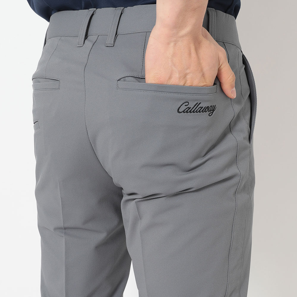 キャロウェイ Callaway メンズ 8WAYストレッチ カルゼ ロングパンツ C26226100 グレー ヒップポケットアップ