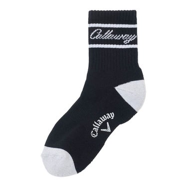 キャロウェイ Callaway　レディース リブ ショートソックス C26293203 1010 ブラック　2026年モデル ブラック
