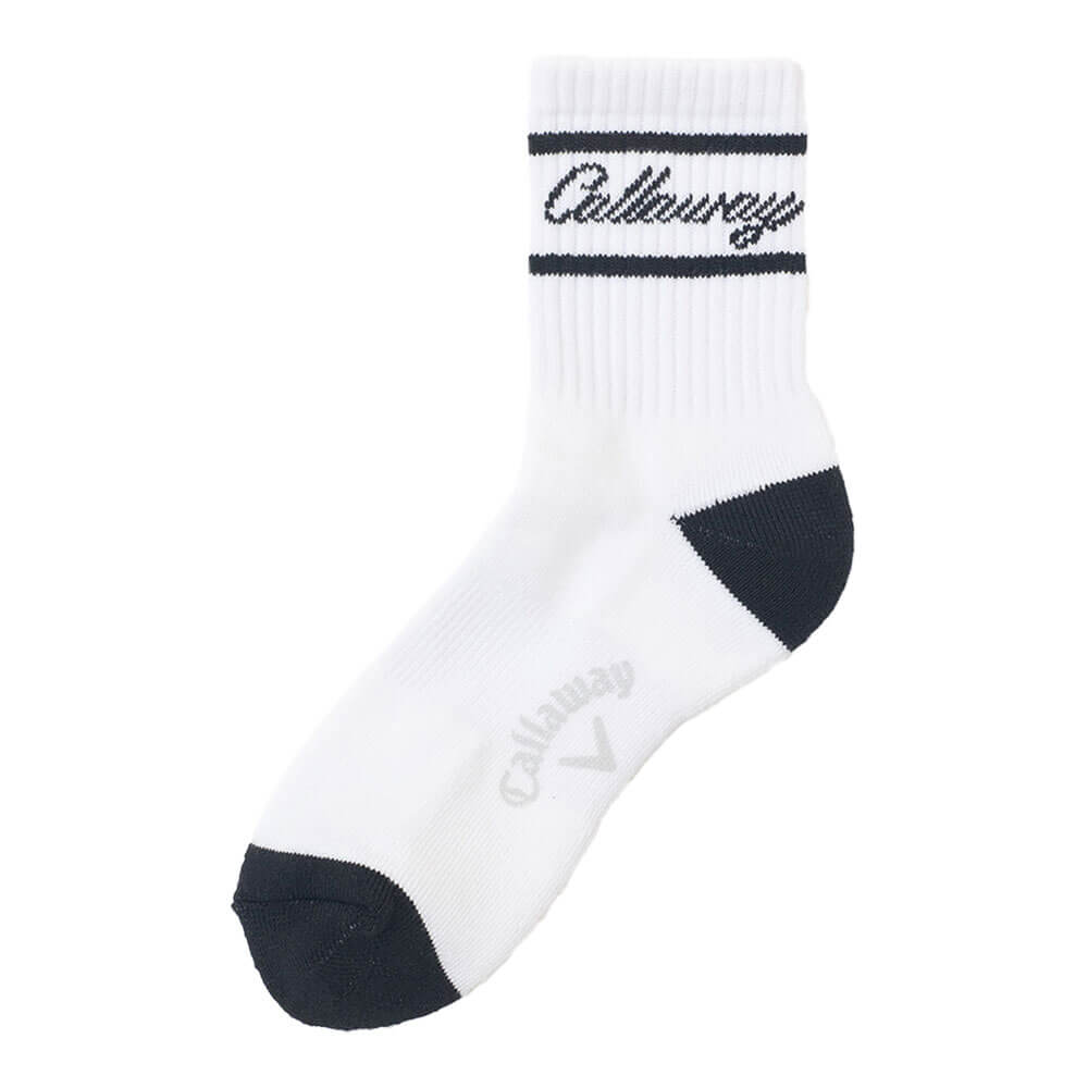 キャロウェイ Callaway　レディース リブ ショートソックス C26293203 1030 ホワイト　2026年モデル ホワイト