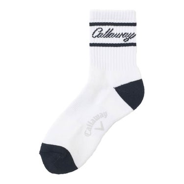 キャロウェイ Callaway　レディース リブ ショートソックス C26293203 1030 ホワイト　2026年モデル ホワイト