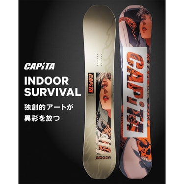 キャピタ CAPITA INDOOR SURVIVAL インドア・サバイバル スノーボード板 2026-2027 ブラック系 グラフィックイメージ
