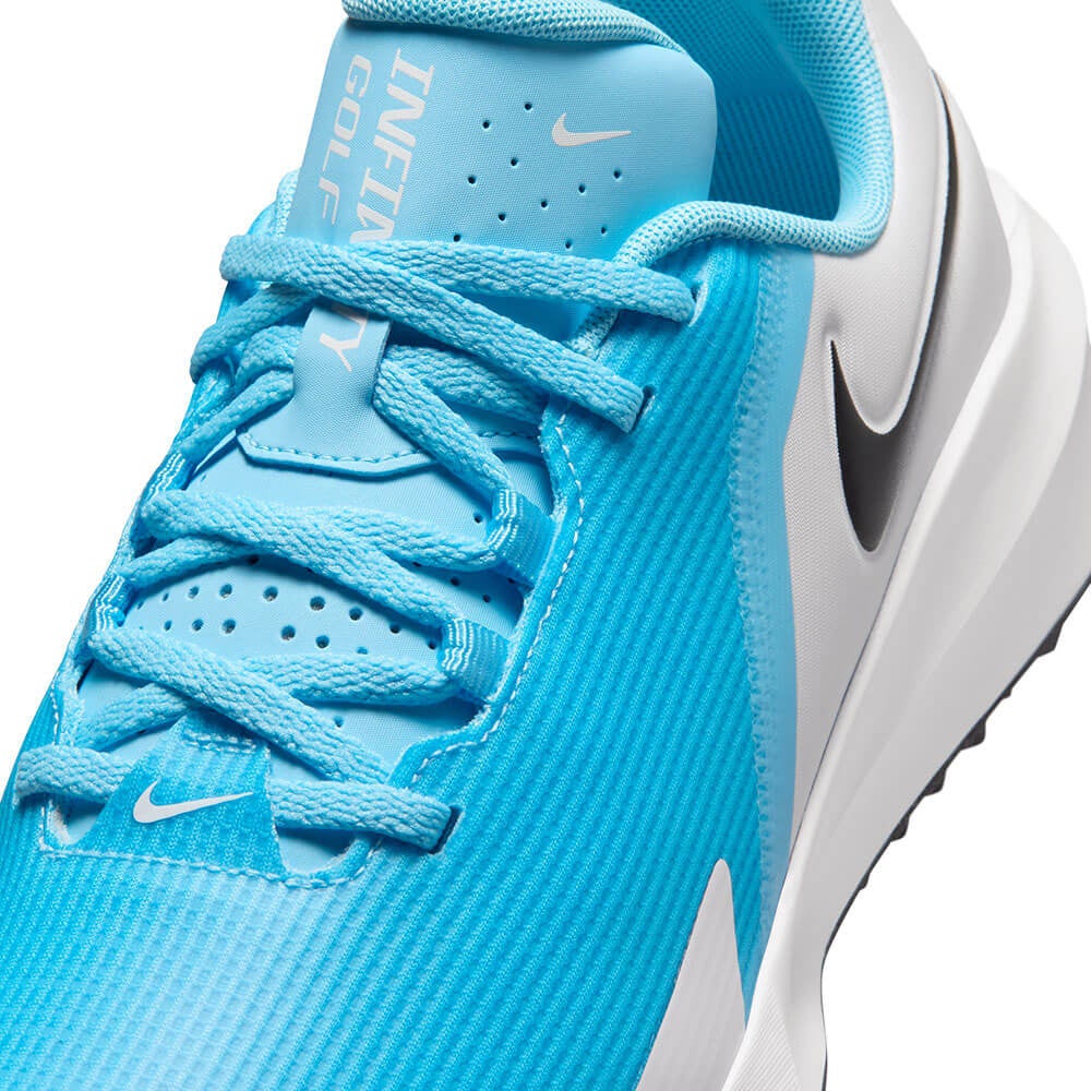 ナイキ NIKE インフィニティ G NN メンズ スパイクレス ゴルフシューズ FN0555 400 ネイビー アッパーディテール