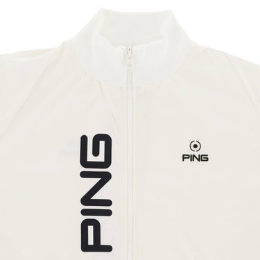ピン PING メンズ 長袖 フルジップ リバーシブル ニット ブルゾン 621-3270007 アイボリー系 胸ロゴアップ
