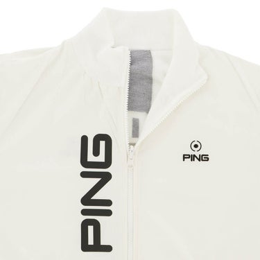 ピン PING メンズ 長袖 フルジップ リバーシブル ニット ブルゾン 621-3270007 アイボリー系 襟元アップ