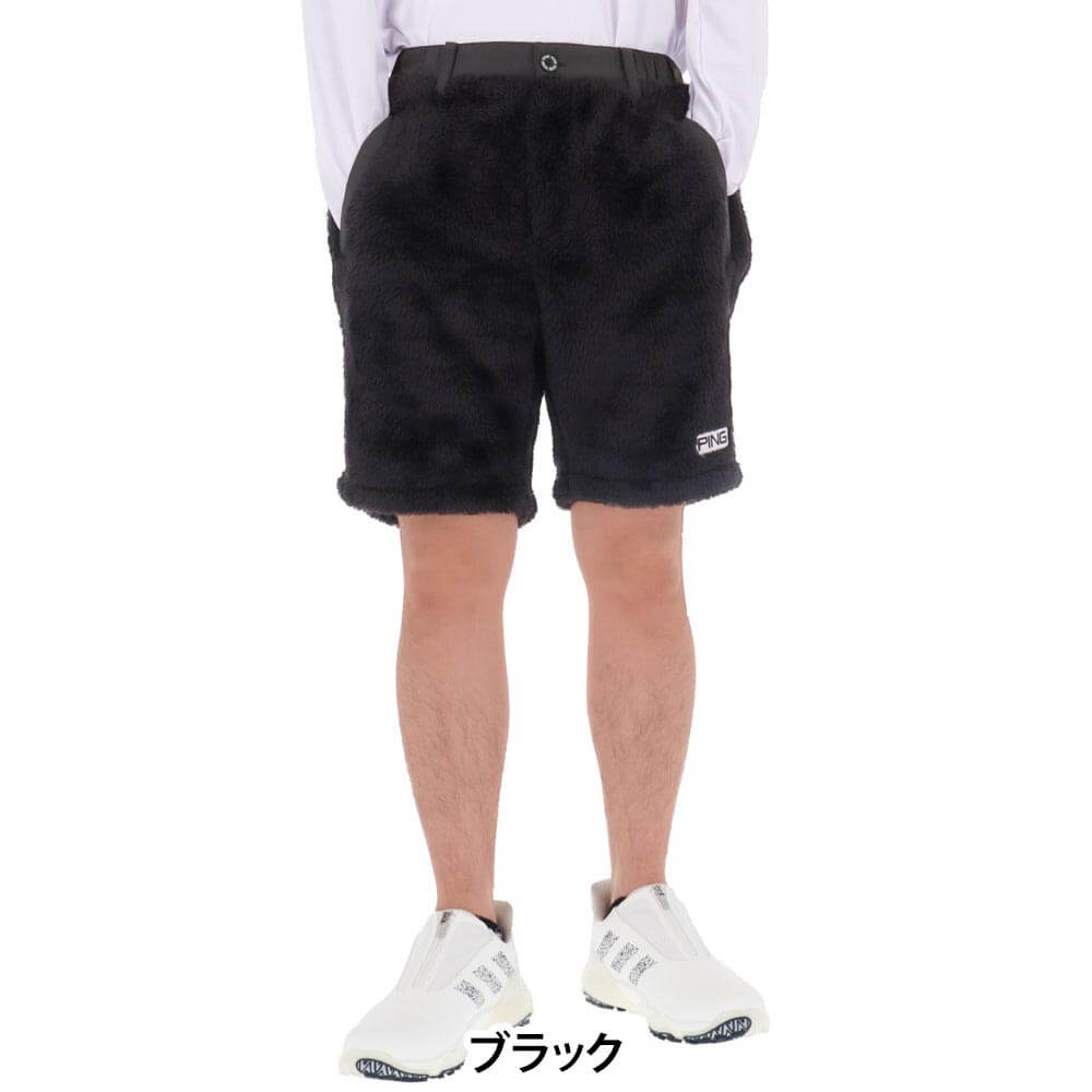 ピン PING メンズ ボアフリース ショート パンツ 621-3232901 ブラック 正面