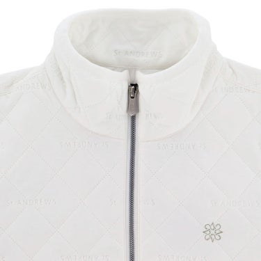 セントアンドリュース St ANDREWS メンズ ロゴピンソニック 中綿 長袖 ブルゾン 042-5220153 ホワイト 襟元アップ