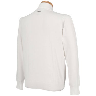 セントアンドリュース St ANDREWS メンズ カシミヤタッチ 天竺 長袖 モックネックニット 042-5274051 ホワイト 背面