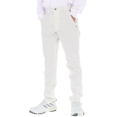 セントアンドリュース St ANDREWS メンズ ドビーストレッチ 起毛 ロングパンツ 042-5231053 ホワイト 斜め前