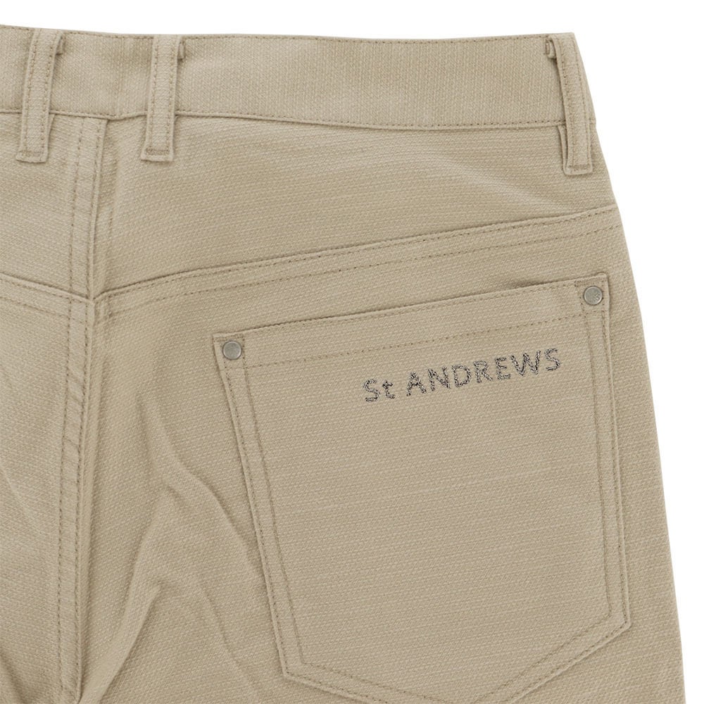 セントアンドリュース St ANDREWS メンズ ドビーストレッチ 起毛 ロングパンツ 042-5231053 ベージュ ヒップポケットアップ