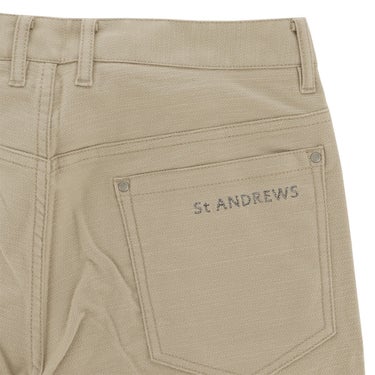 セントアンドリュース St ANDREWS メンズ ドビーストレッチ 起毛 ロングパンツ 042-5231053 ベージュ ヒップポケットアップ