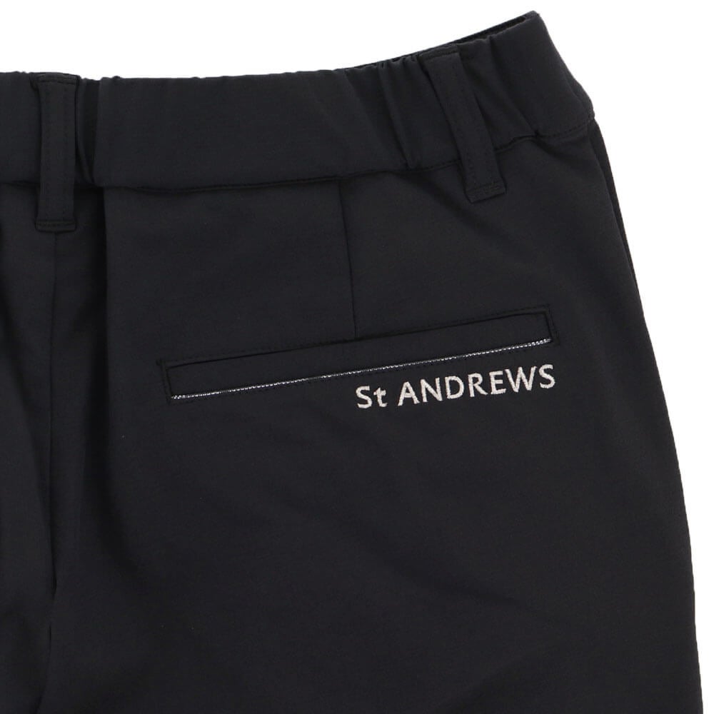セントアンドリュース St ANDREWS レディース 二重織 2WAY ストレッチ ロングパンツ 043-5231952 ブラック ヒップポケットアップ