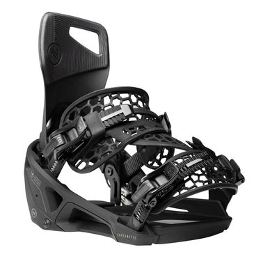 ナイデッカー NIDECKER OG SUPERMATIC オージースーパーマティック BLACK スノーボードビンディング 2026-2027 ブラック 全体デザイン（表裏）