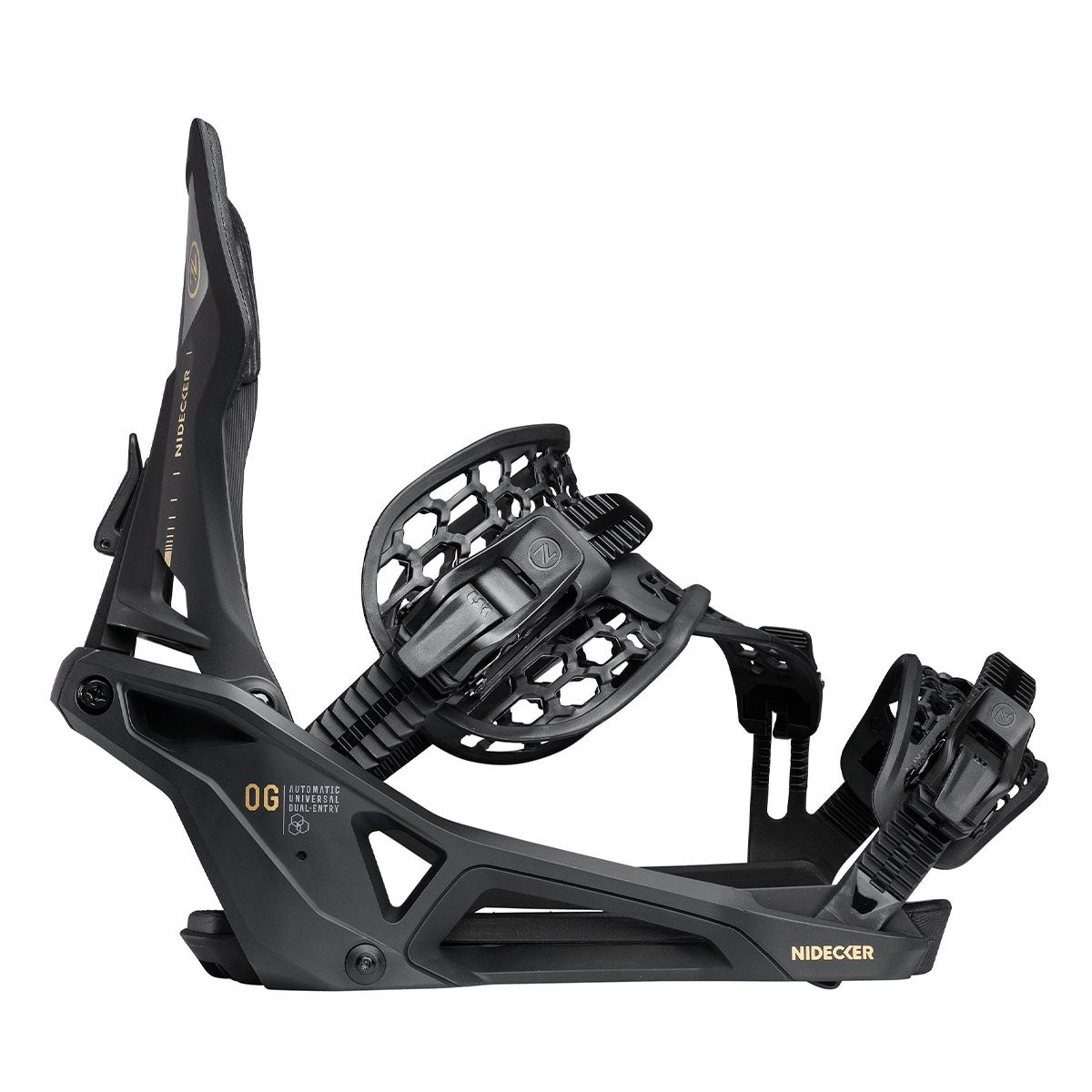 ナイデッカー NIDECKER OG SUPERMATIC オージースーパーマティック BLACK スノーボードビンディング 2026-2027 ブラック トップシート全体
