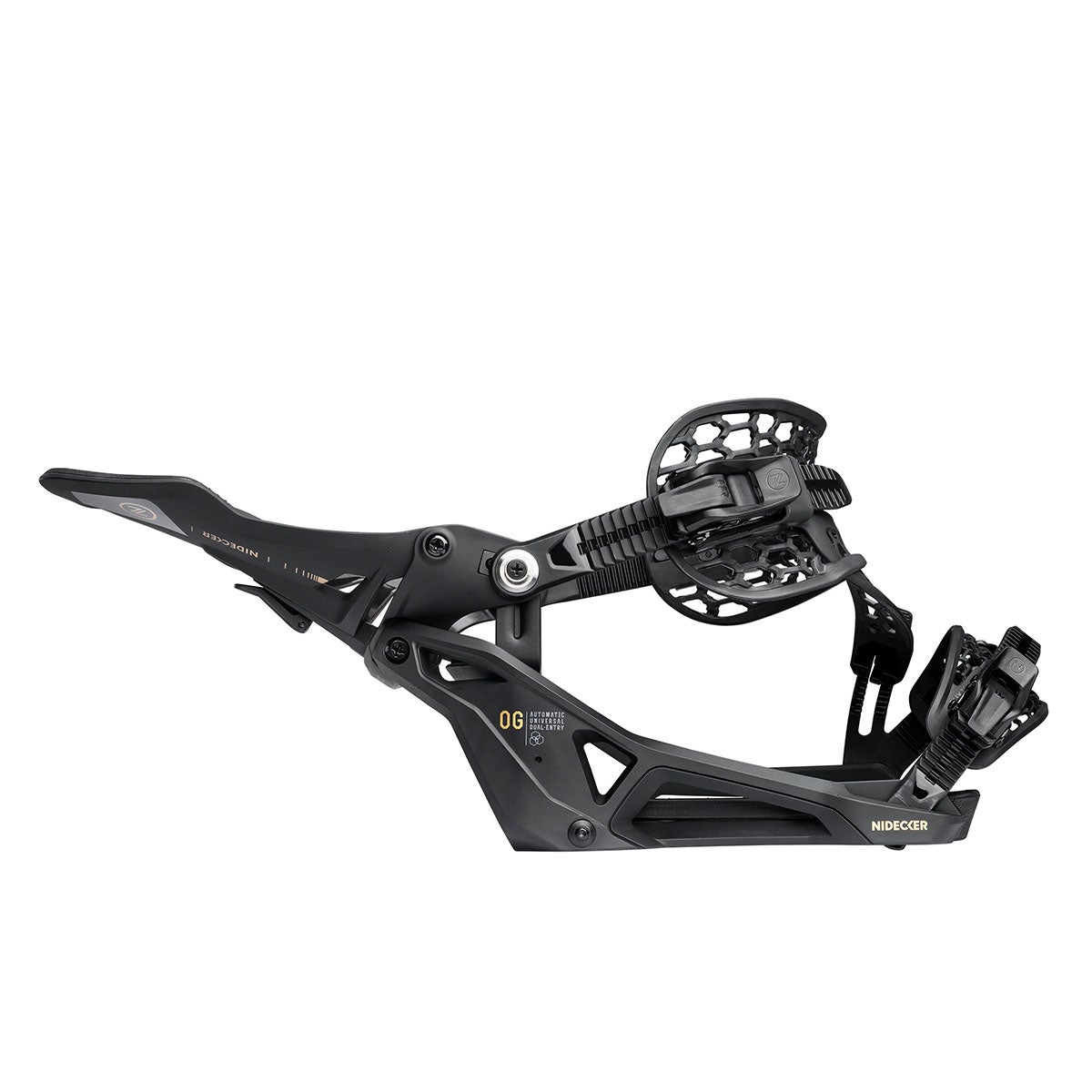 ナイデッカー NIDECKER OG SUPERMATIC オージースーパーマティック BLACK スノーボードビンディング 2026-2027 ブラック ソール面全体