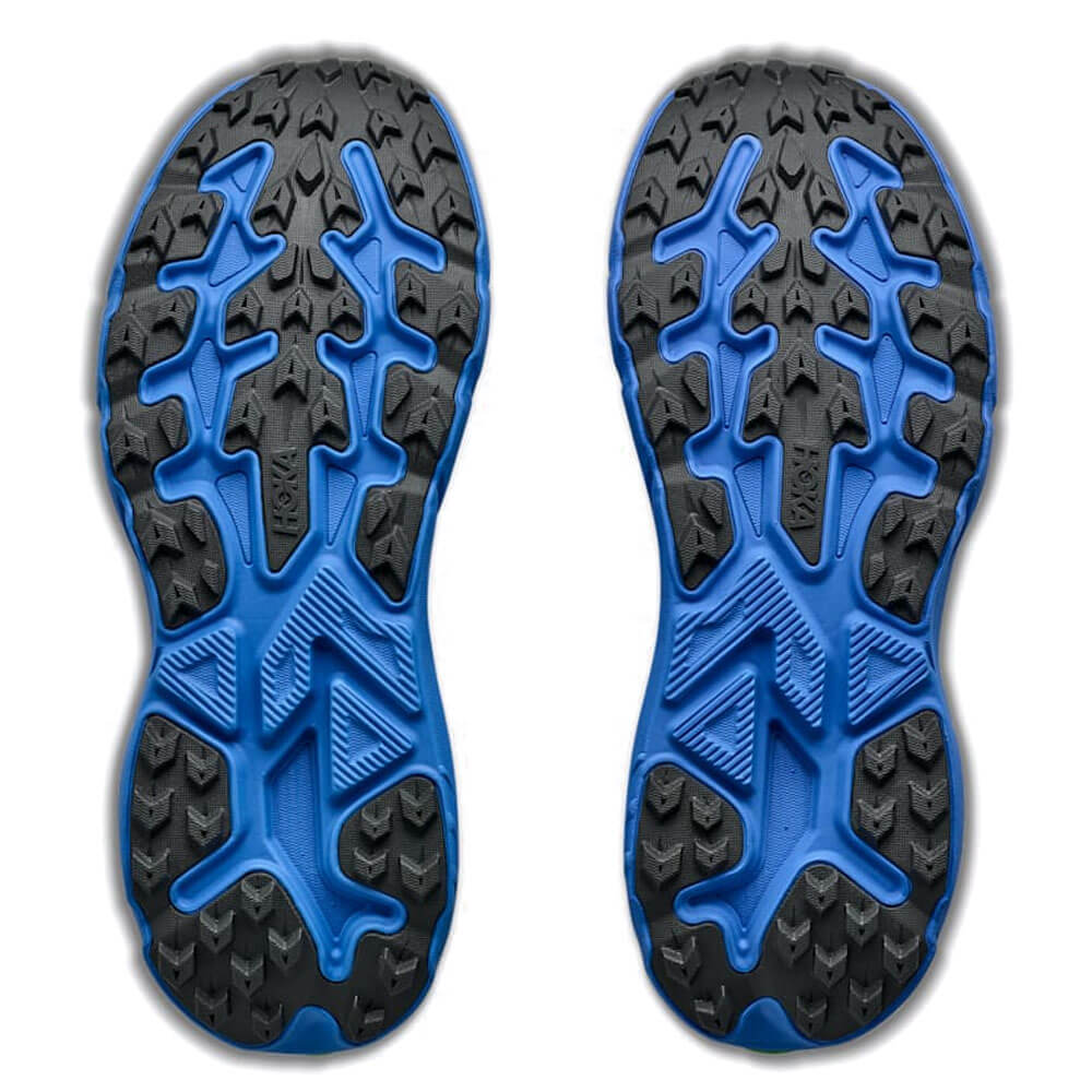 ホカ HOKA Challenger 8 チャレンジャー8 メンズ トレイルランニングシューズ 1168716 STVR スターダスト/バーチャルブルー ベージュ系 上面