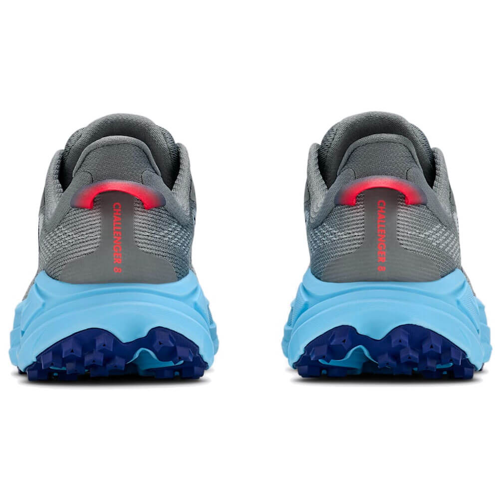 ホカ HOKA Challenger 8 チャレンジャー8 レディース トレイルランニングシューズ 1168717 GYSR ギャラクティックグレー/ソアリングブルー かかと