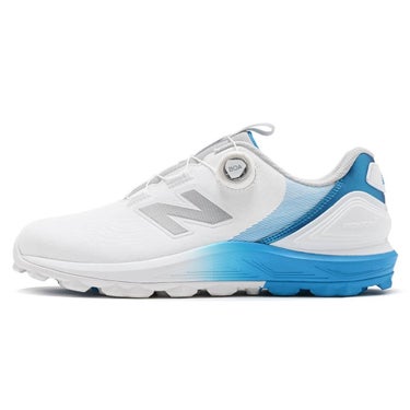 ニューバランスゴルフ FRESH FOAM X SL BOA フレッシュフォームX 2500 v5 ボア スパイクレス ゴルフシューズ U2500 6R8 WHITE/BLUE グレー/オレンジ 内側