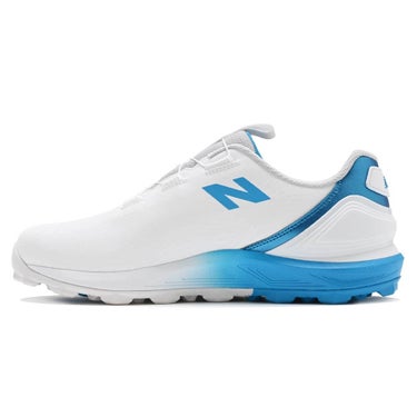 ニューバランスゴルフ FRESH FOAM X SL BOA フレッシュフォームX 2500 v5 ボア スパイクレス ゴルフシューズ U2500 6R8 WHITE/BLUE グレー/オレンジ アッパーディテール