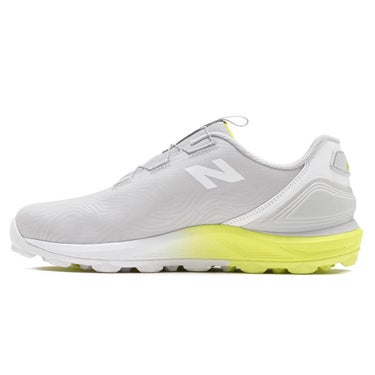 ニューバランスゴルフ FRESH FOAM X SL BOA フレッシュフォームX 2500 v5 ボア スパイクレス ゴルフシューズ U2500 8BM GRAY/YELLOW アッパーディテール