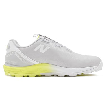 ニューバランスゴルフ FRESH FOAM X SL BOA フレッシュフォームX 2500 v5 ボア スパイクレス ゴルフシューズ U2500 8BM GRAY/YELLOW ソールディテール