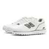 ニューバランスゴルフ FuelCell 3000 LACE フューエルセル 3000 v2 レース ソフトスパイク ゴルフシューズ U3000 3R6 WHITE/SILVER 全体斜め