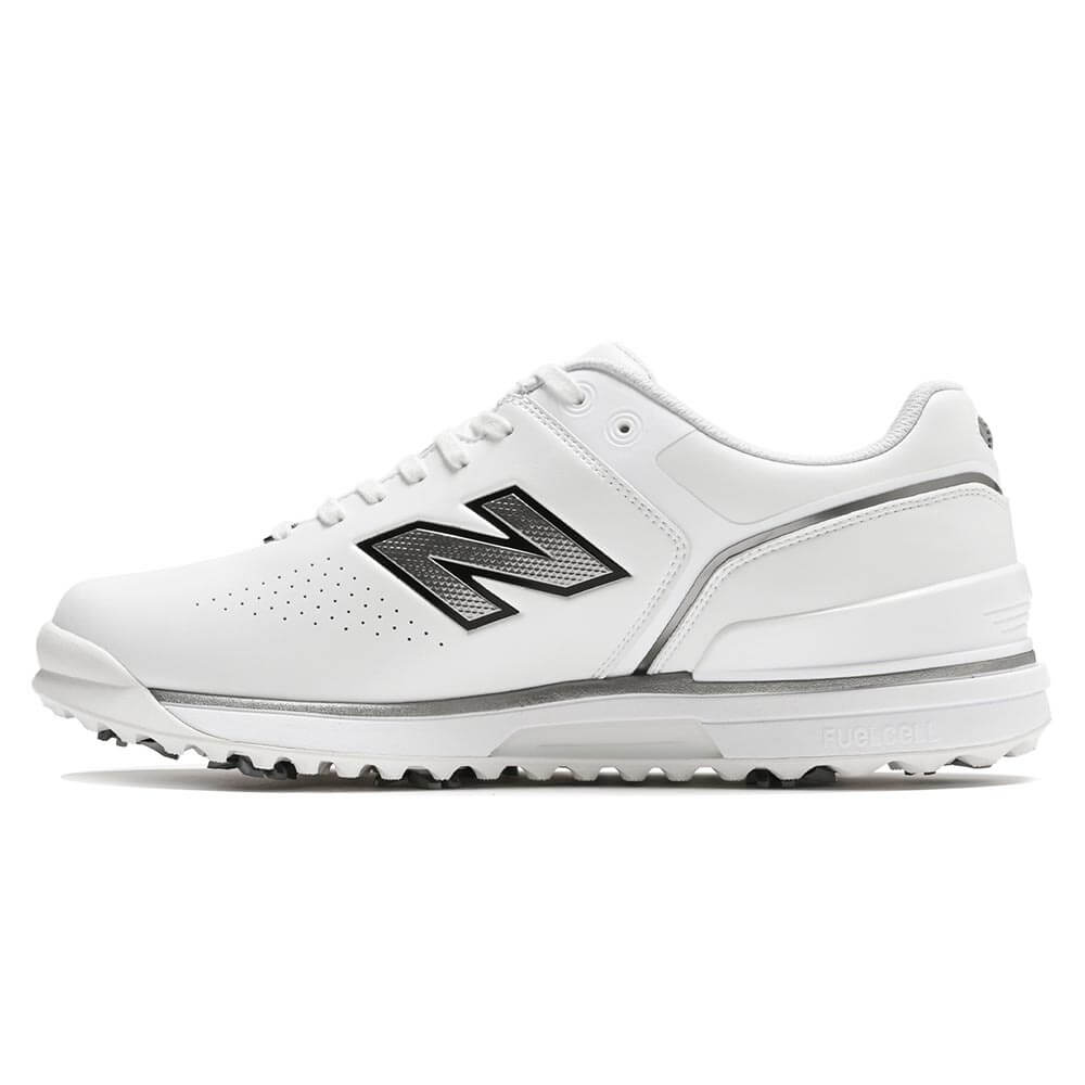 ニューバランスゴルフ FuelCell 3000 LACE フューエルセル 3000 v2 レース ソフトスパイク ゴルフシューズ U3000 3R6 WHITE/SILVER アッパーディテール